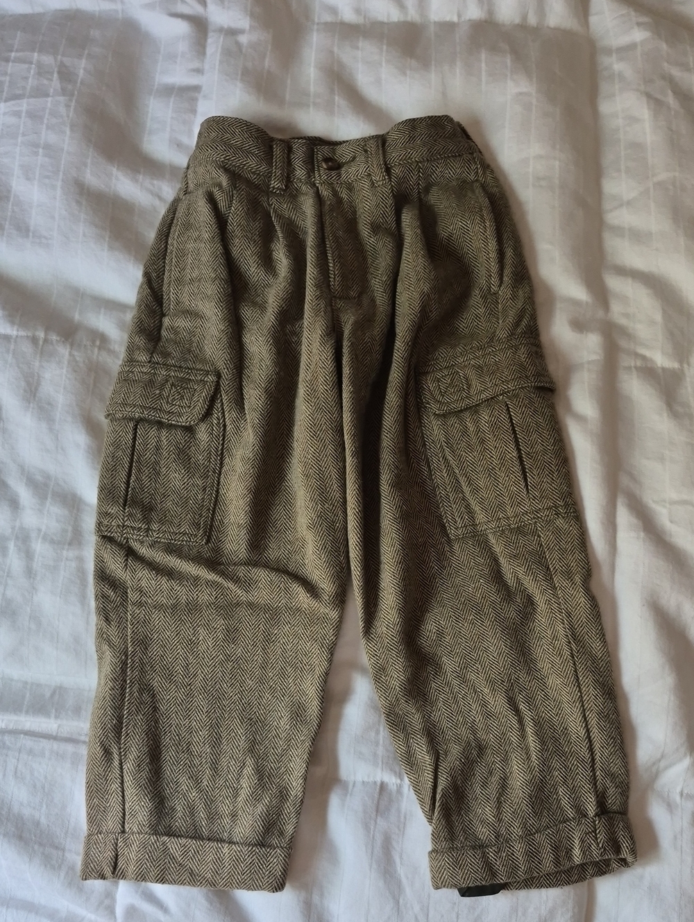 GAP Men's Olive Herringbone Cargo Pants
